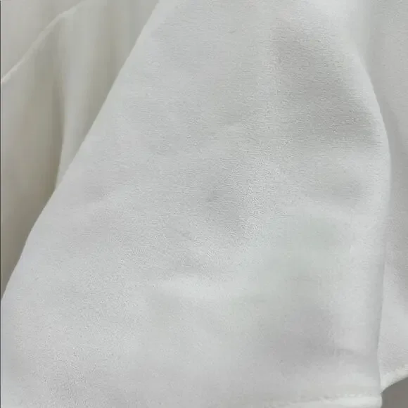 Alice + Olivia Keeva Diagonal Ruffle Jumpsuit - Off White - 2